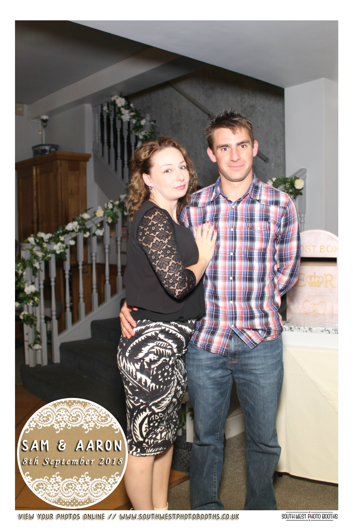 Sam and Aaron | View more photos from the event at gallery.southwestphotobooths.co.uk/u/SWPB/Sam-and-Aaron